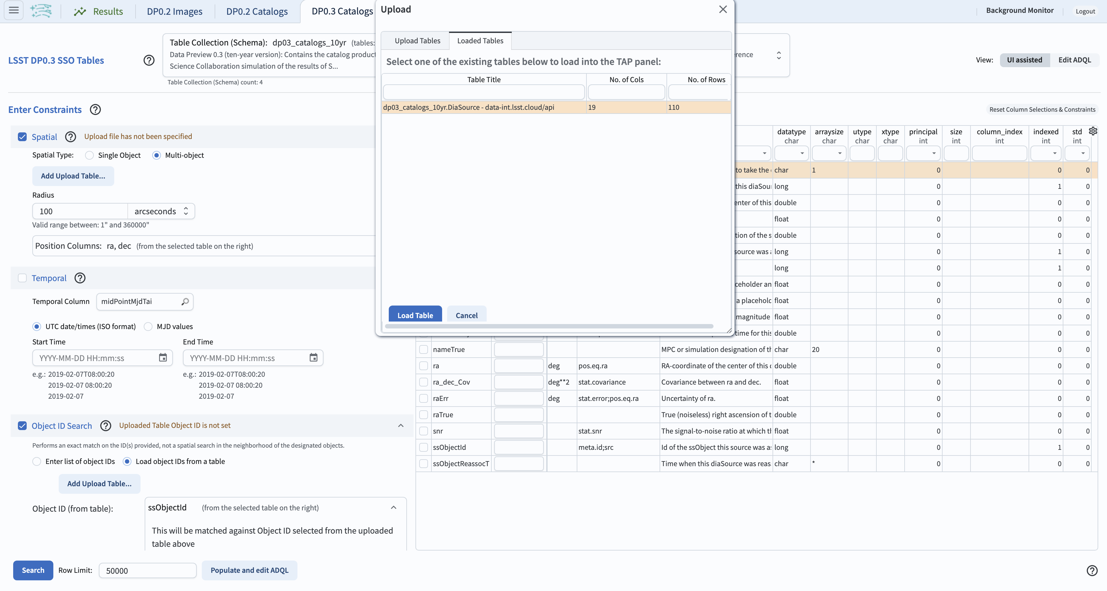 A screenshot of how to use the "Loaded Tables" option to access the previous query result.